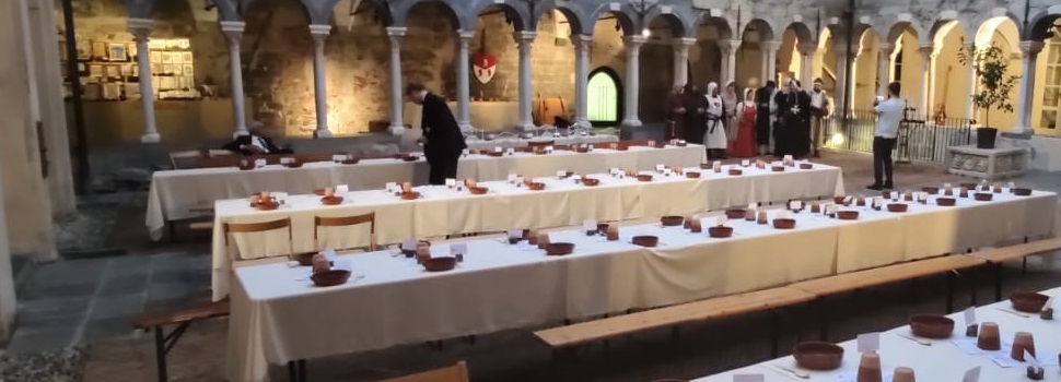 Allestimento cena medievale