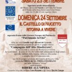 Domenica 24 settembre - Il castello di Nucetto (CN) torna a vivere